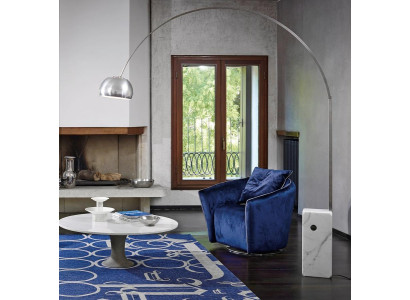 Poltrona monoposto blu soggiorno design di lusso mobili italiani eleganti nuovi.