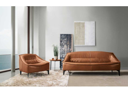 Poltrona Imbottita Design Moderno in Pelle Relax Poltrona Lounge di Lusso Soggiorno
