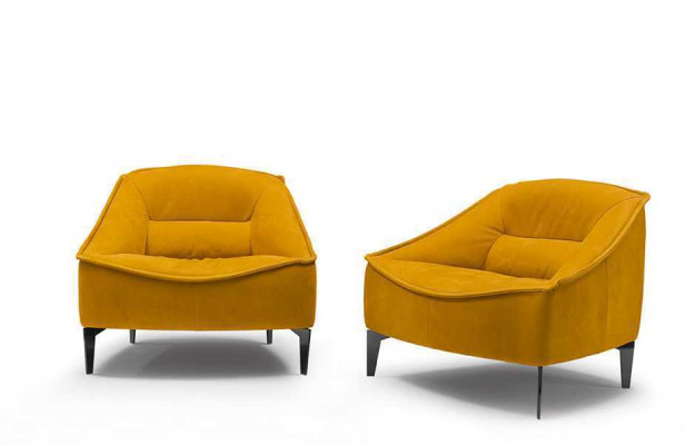 Poltrona Imbottita Design Moderno in Pelle Relax Poltrona Lounge di Lusso Soggiorno