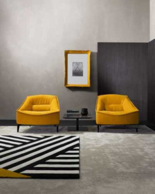 Poltrona Imbottita Design Moderno in Pelle Relax Poltrona Lounge di Lusso Soggiorno