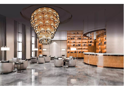 Lampada a soffitto moderna in oro per la casa soggiorno Nuova lussuosa per lo stile.