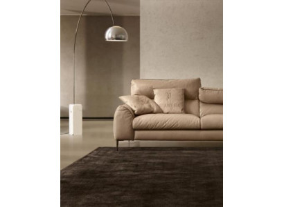 Salotto Divano in Pelle Beige a Due Posti Design Divani Divani Imbottiti 2 Posti Prianera