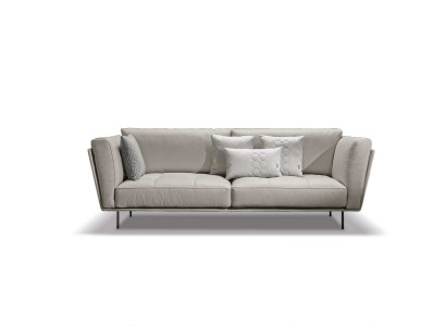 Divano di lusso 3 posti Divani Divani Imbottiti Divano Tessuto Moderno Beige Tre posti