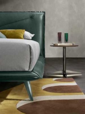 Doppio telaio letto di lusso camera da letto letto matrimoniale in legno verde letti in pelle nuovi