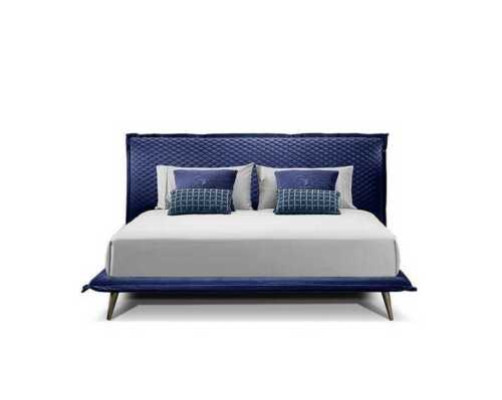 Letto matrimoniale Letti Struttura letto Letto Legno Camera da letto Blu Classico Prianera Nuovo
