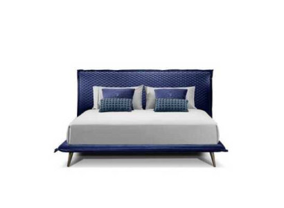 Letto matrimoniale Letti Struttura letto Letto Legno Camera da letto Blu Classico Prianera Nuovo