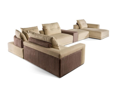 Salotto Divano ad angolo a U Divano Sedia Imbottito Set Moderno Divano Nuovo