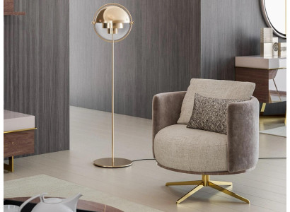 Innovativa poltrona da designer per mobili da soggiorno moderni in ecopelle di alta qualità.