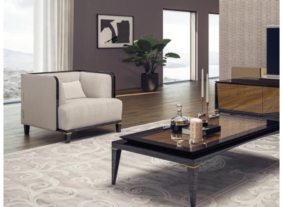 Nuovo Moderno Mobili Soggiorno Poltrona Design Arredamento Bianco Seduta Imbottita