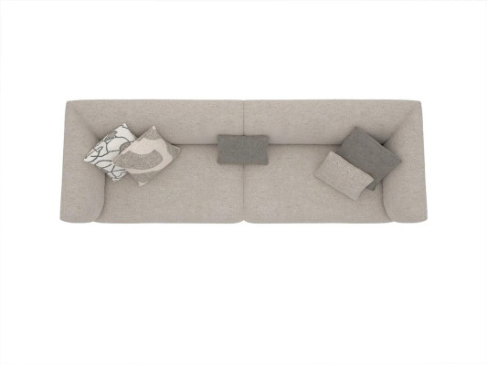 Divano imbottito a quattro posti per soggiorno, moderno, design nuovo, arredamento.