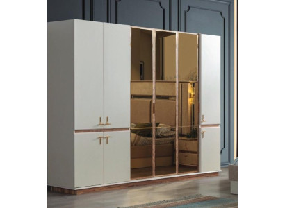 Armadio moderno bianco per camera da letto armadi di lusso in legno.