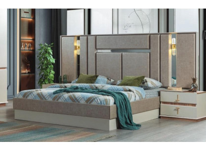 Mobili da camera da letto beige Letti di lusso Comodini di design Arredamento