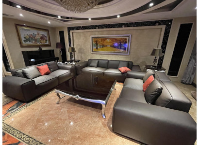 Divano di alta qualità in tessuto premium - 3 posti + 3 posti + 3 posti - mobili da soggiorno di lusso.