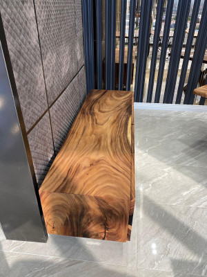 Mobile bar credenza cassettiera in resina epossidica marrone soggiorno legno cassettiere