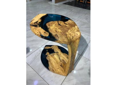 Tavolino da appendere Tavolino da caffè Tavolino da salotto Resina epossidica Marrone Design per soggiorno