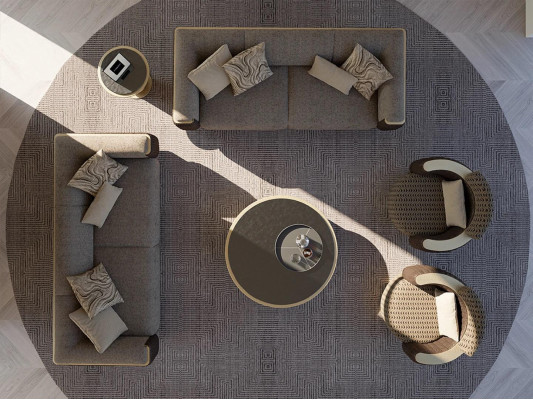 Set da salotto 4 pezzi in tessuto, divano a tre posti, poltrona imbottita nuova, divano a due posti.  Insieme per il salotto 4 pezzi in tessuto, divano a tre posti, poltrona imbottita nuova, divano a due posti.