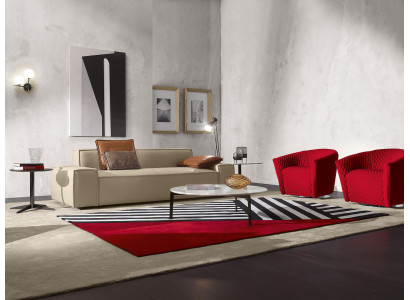 Set di divani di lusso: divani poltrone 311 posti design moderno beige.