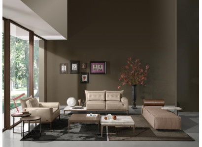 Set di lusso divano set 2 + 1 posti divano divani poltrone in pelle 2 pezzi PRIANERA  Set di lusso di divani, 2 posti + 1 posti, divani poltrone in pelle, 2 pezzi PRIANERA