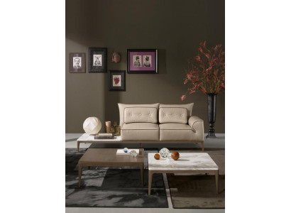 Set di lusso divano set 2 + 1 posti divano divani poltrone in pelle 2 pezzi PRIANERA  Set di lusso di divani, 2 posti + 1 posti, divani poltrone in pelle, 2 pezzi PRIANERA