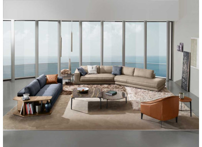 Divani Mobili da camera Tre posti Design Divano letto a tre posti Divano imbottito Blu Prianera