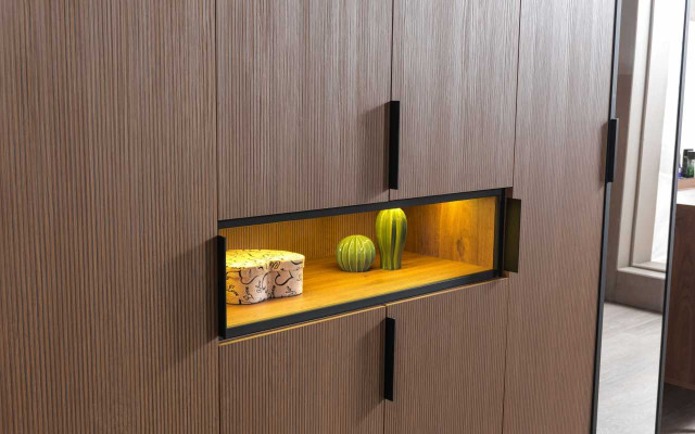 Armadio di alta qualità Mobili da camera da letto esclusivi Armadi a LED