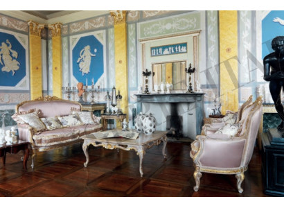 Set divano 2+1+1 divani Poltrona Stile barocco Gruppo divani Italia Mobili Nuovi