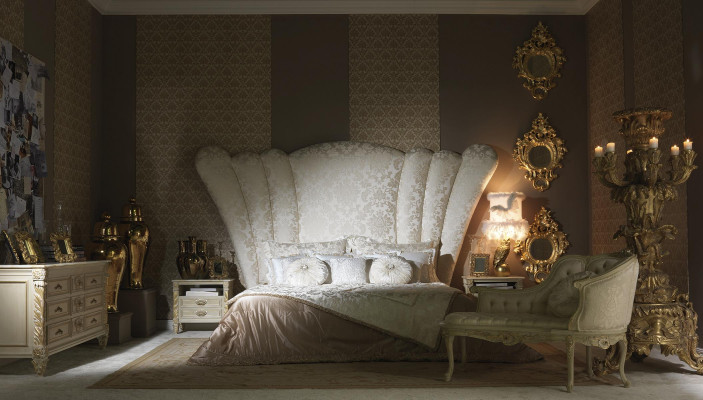 Chesterfield Grande letto testiera letto Imbottitura letto Letto da hotel Colore Bianco Classico