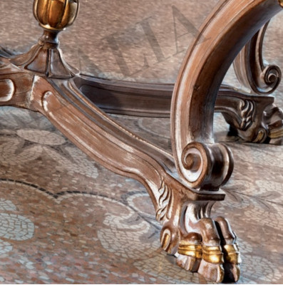 Tavolo da pranzo Tavoli rotondi in salotto Legno Reale Barocco Mobili italiani Barocco