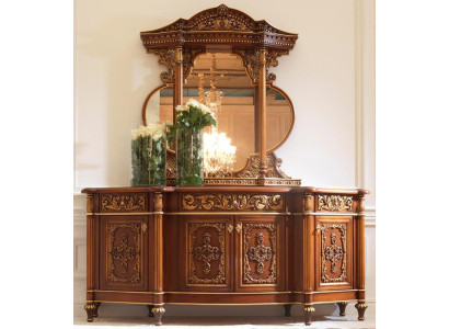 Comò Tavolo Specchio Set Legno Vero Mobili Italiani Stile Antico Comò