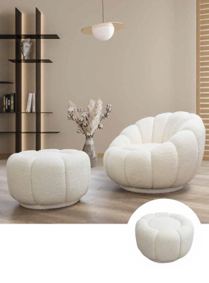 Sedia di lusso Club in tessuto per arredamento TV Mobili Lounge Poltrona Relax