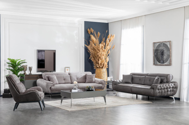 Tavolino da salotto in legno per soggiorno, mobile di lusso, colore grigio moderno, nuovo.