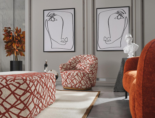 Set di divani 41 posti a sedere con 3 pouf 5 pezzi Design Salotto Set Completo