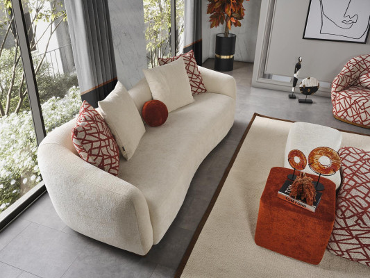 Set di divani 41 posti a sedere con 3 pouf 5 pezzi Design Salotto Set Completo