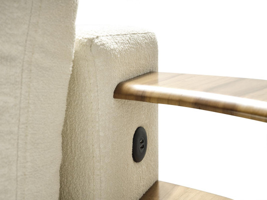 Divano ad angolo a L soggiorno Stile moderno Imbottito in legno Tessuto Cuciture ad angolo