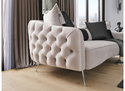 Set di divani 3 posti con tavolino, set completo di design per soggiorno.