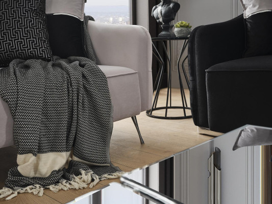 Set di divani 3 posti con tavolino, set completo di design per soggiorno.