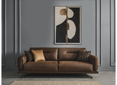 Divano da soggiorno 4 posti lusso divani imbottiti mobili nuovi moderni marrone