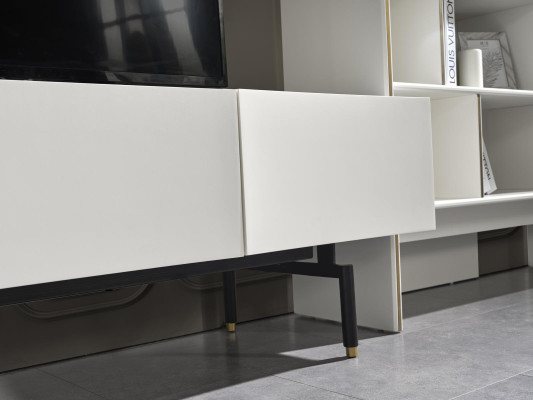 Mobile porta TV soggiorno mobili rtv televisore credenza stile bianco lusso legno