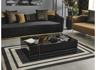 Tavolino da salotto Design Mobili di lusso nuovo nero Moderno Soggiorno Legno