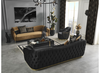 Tavolino da salotto Design Mobili di lusso nuovo nero Moderno Soggiorno Legno