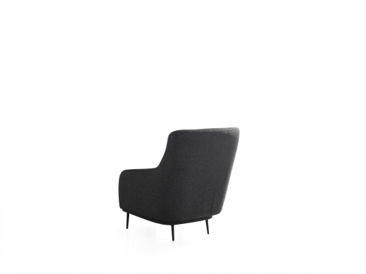 Poltrona soggiorno moderna design tessuto nuovo grigio lusso lounge club