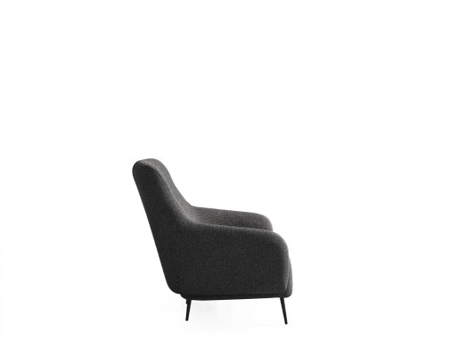 Poltrona soggiorno moderna design tessuto nuovo grigio lusso lounge club