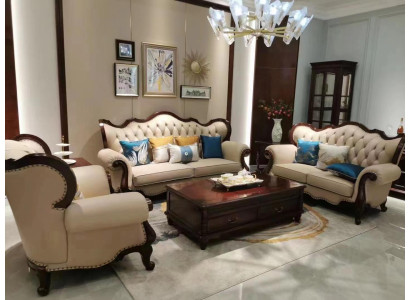 Divano componibile 3+2+1 posti Set divani di design Chesterfield Sofà coperti