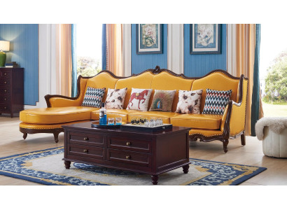 Divano d'angolo classico Giallo Divano Impero Sofa Divano in pelle Divani Divani