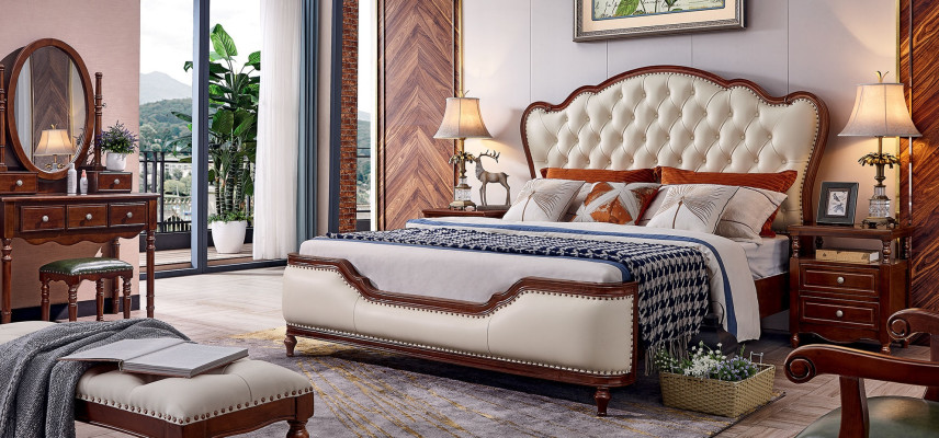 Letto matrimoniale Struttura letto Letto Legno Matrimoniale Camera da letto Bianco Classico Nuovo