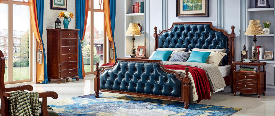 Camera da letto Set Letto design 2x comodini classico lusso 3 pezzi.