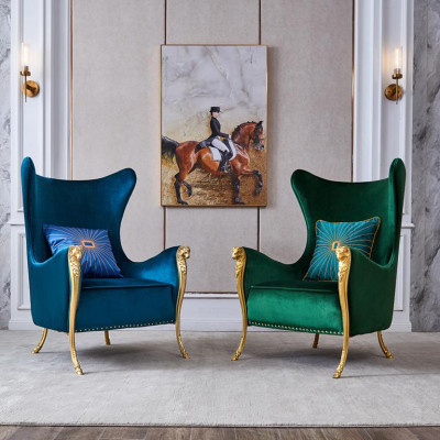 Sedia di lusso divano poltrona singola arredamento hotel ricevimento ufficio