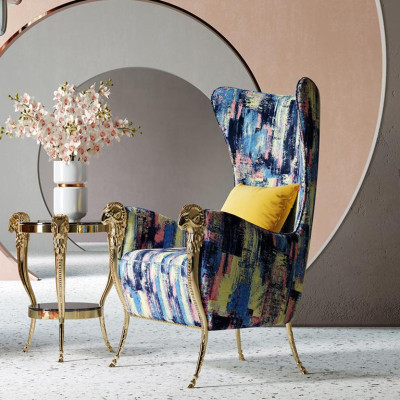 Sedia di lusso divano poltrona singola arredamento hotel ricevimento ufficio