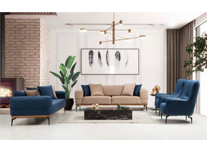 Set di divani completi 331 con poltrona, divano e mobili divano nuovi