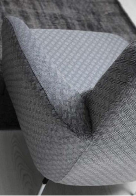 Poltrona monoposto di lusso 1 posto sedile imbottito design tessuto seduta moderna